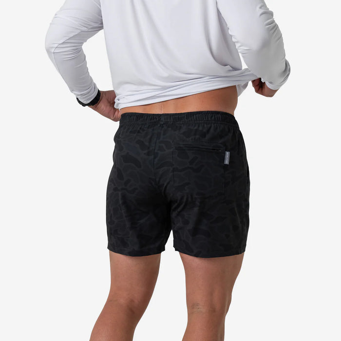 Athletic Short – Black Camo – Black Liner – 5.5" Inseam by Burlebo