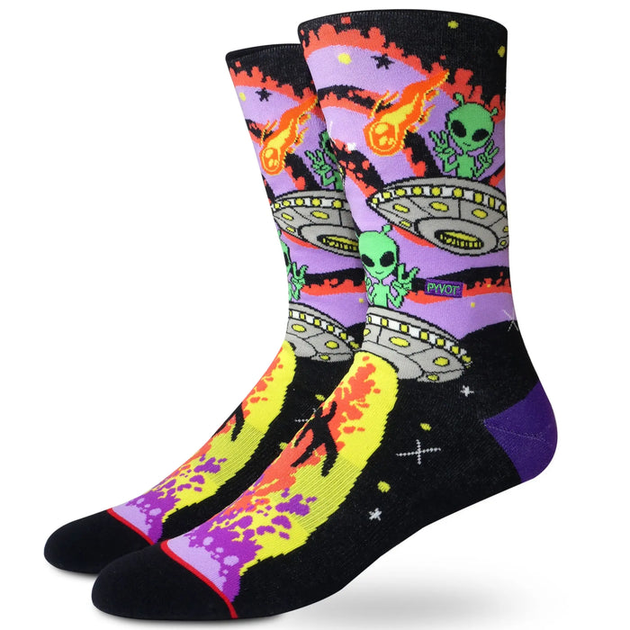 Alien Invaders Premium Performance Socks