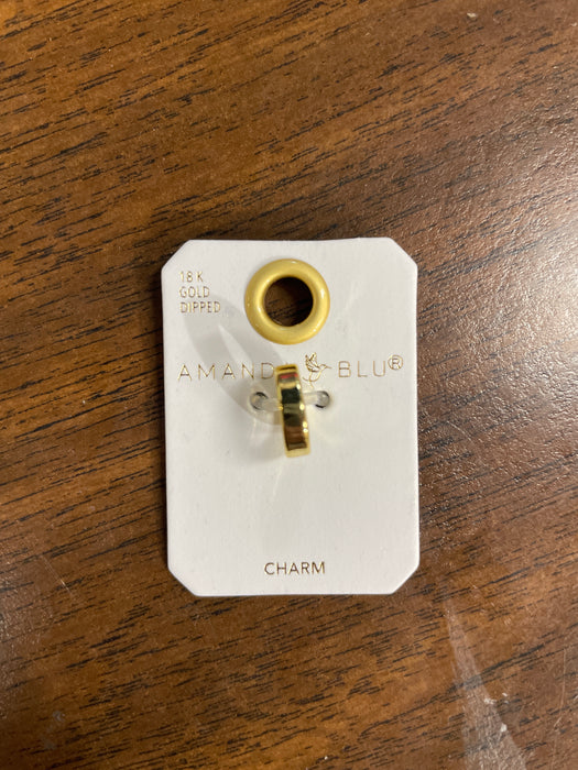 Gold Smooth Round Charm