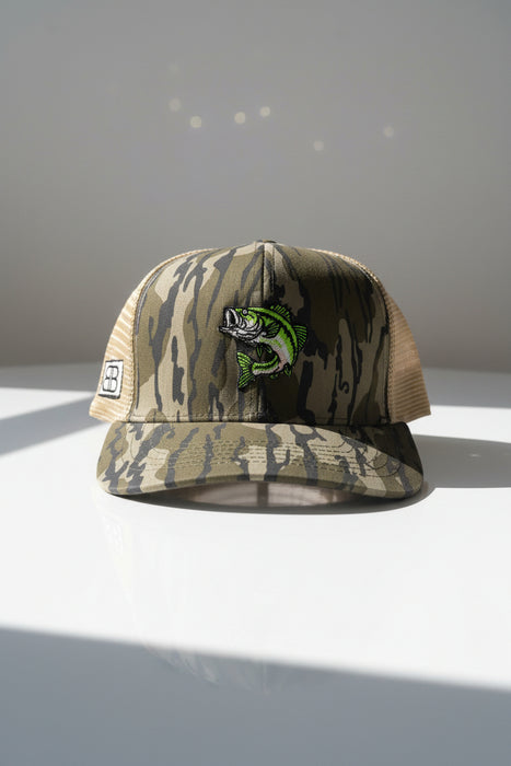 Embroidered Green Bass Fish Hats - Multiple Styles Available!