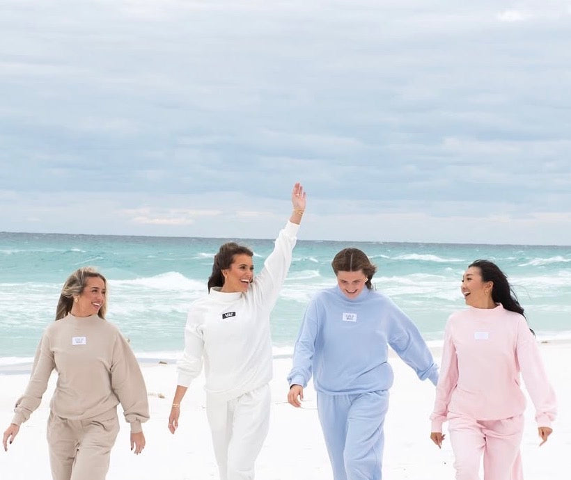 Adult Light Blue Lulu Mac Mock Neck Sweatshirt