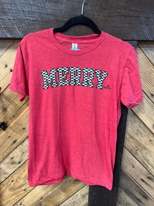 Checkered Merry Long & Short Sleeve Tee