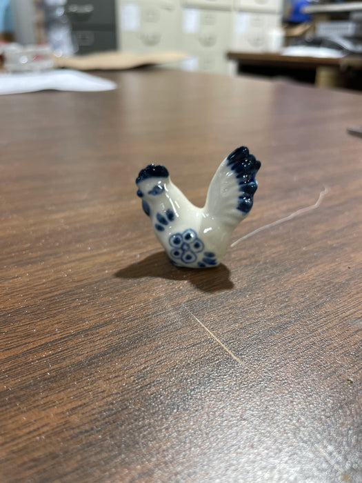 Blue & White Porcelain Trinkets. Small Animals. Range in size from 1" to 3"