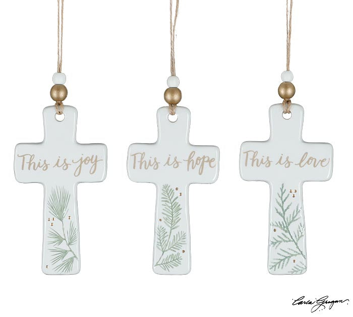 Cross Message Ornaments - 3 Styles!