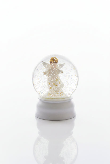 Resin Snowglobe with Baby Angel Decor w/ LED