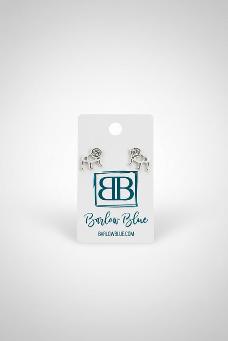 Adorable Bulldog Earrings- Silver Stainless Steel Bulldogs