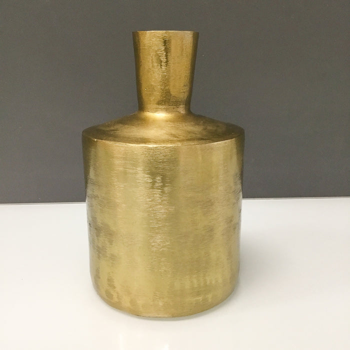 Gold Rounded Etched Vase