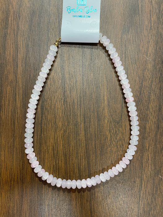 Pastel Light Pink Beaded Necklace