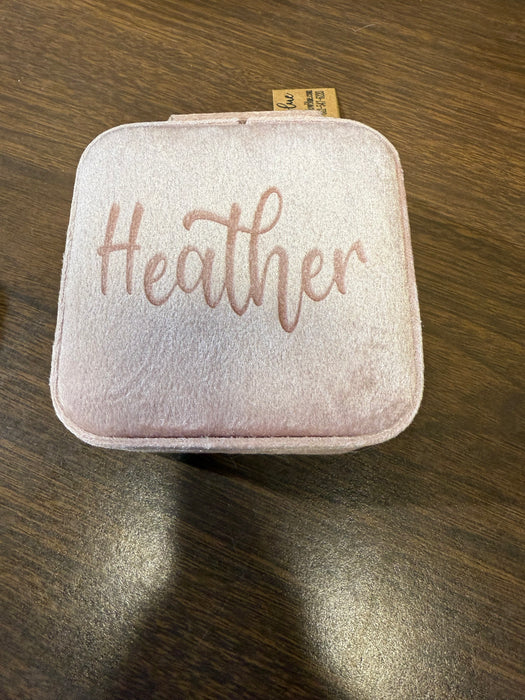 Personalized Small Zip Up Jewelry Box.  Available in Smooth Finish & Velvet.  *Personalization Included!