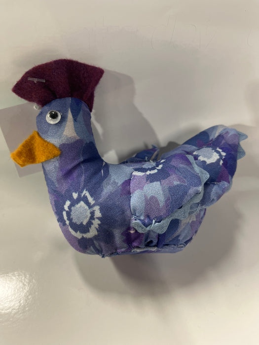 Miniature Hand Sewn Chickens .  Made from Fun Fabric or Vintage Feed Sacks.