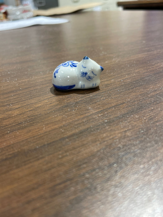 Blue & White Porcelain Trinkets. Small Animals. Range in size from 1" to 3"