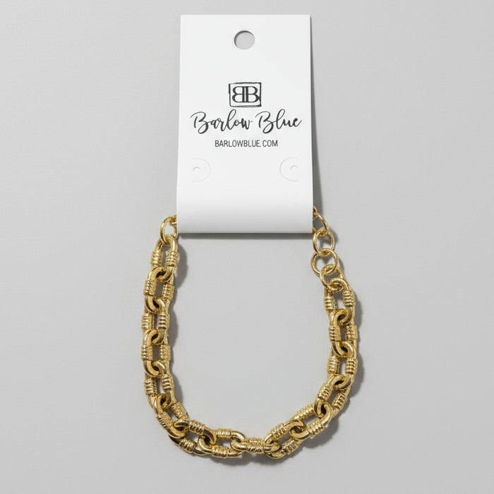Gold Chain Link .87 cm Bracelet