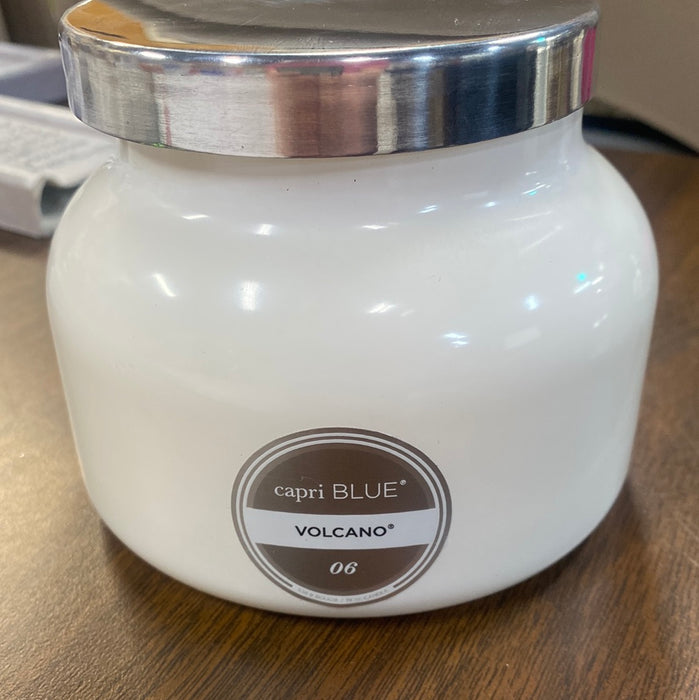 19oz Pure White Volcano Candle with Optional Flowers on Top