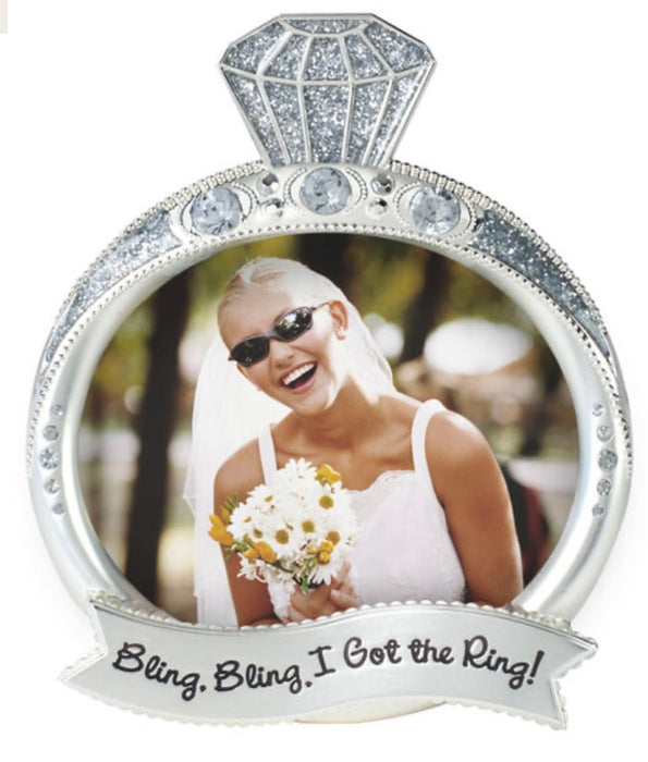 Bling, Bling Silver Ring Picture Frame (5x13)