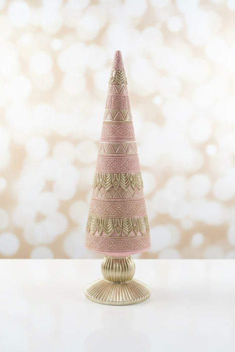 Pink Glitter Resin Christmas Tree