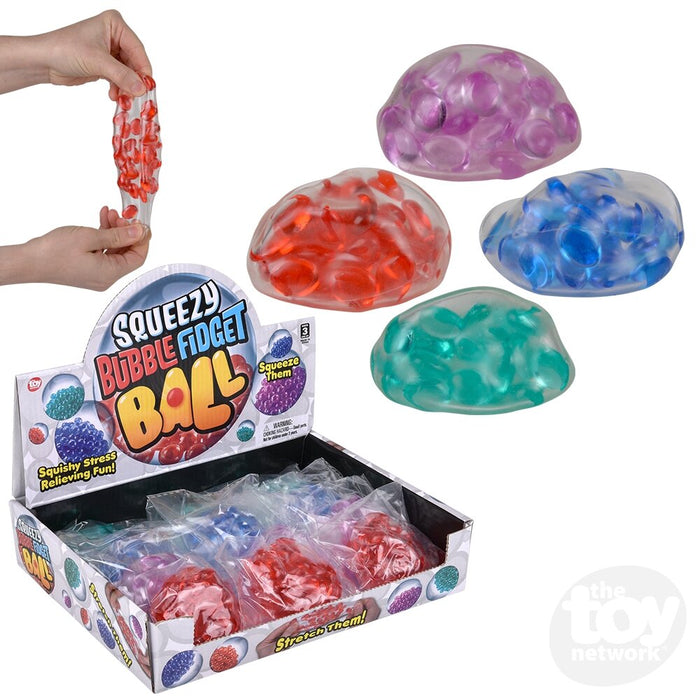 3" Squeezy Bubble Fidget Ball- 4 Colors!