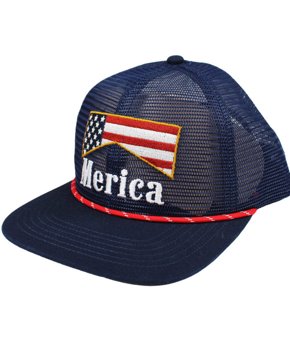 Men’s Merica Flag Curved Bill Hat