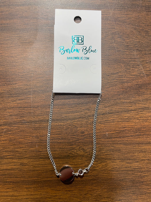 Silver Tone Birthstone Charm Bracelet