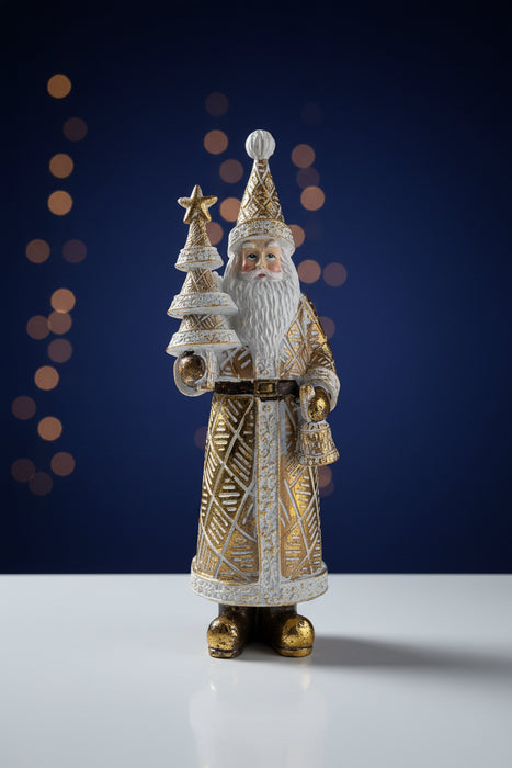 Gold & White Resin Santa- 4 Styles Available!