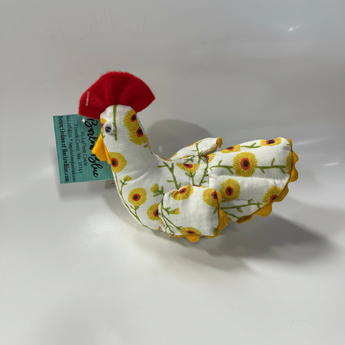 Miniature Hand Sewn Chickens .  Made from Fun Fabric or Vintage Feed Sacks.