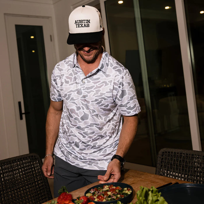 Performance Polo – White Camo by Burlebo
