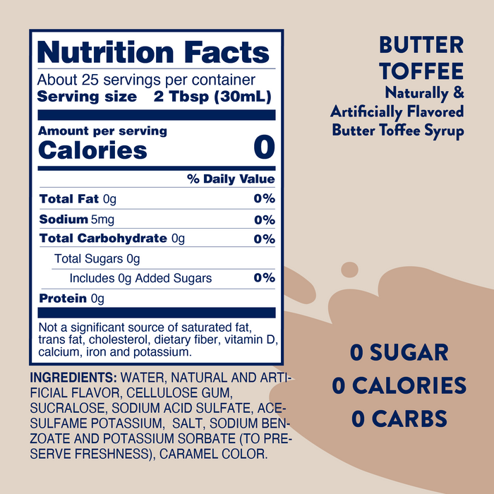 Sugar Free Butter Toffee Syrup