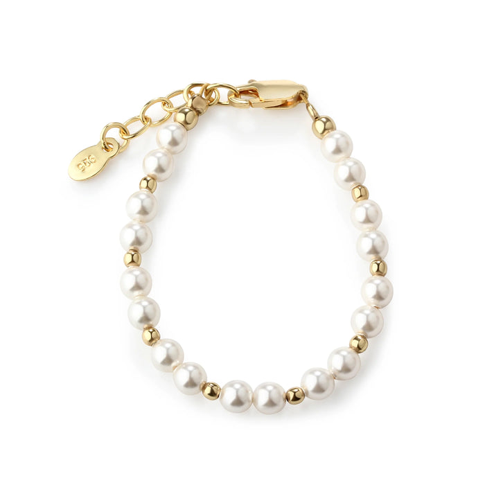 Baby/Kids 14K Gold Plated Simulated Pearl Baby and Kids Bracelet