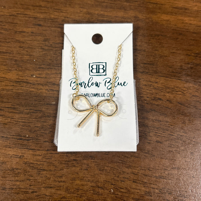 Gold Bow Necklace