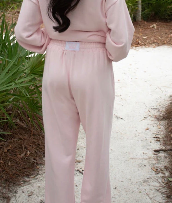 Adult Light Pink Lulu Mac Terry Cloth Pants.  THESE PANTS ARE OVERSIZED.  I sized down one size.  30% OFF!