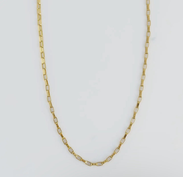 Waterproof Gold 18” Box Chain Necklace