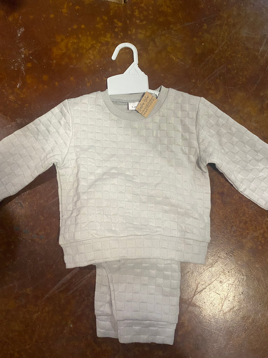 Checkered Grey Colored 2 Piece Pants Set for Boys. 1-2 Years through 3-4 Years.