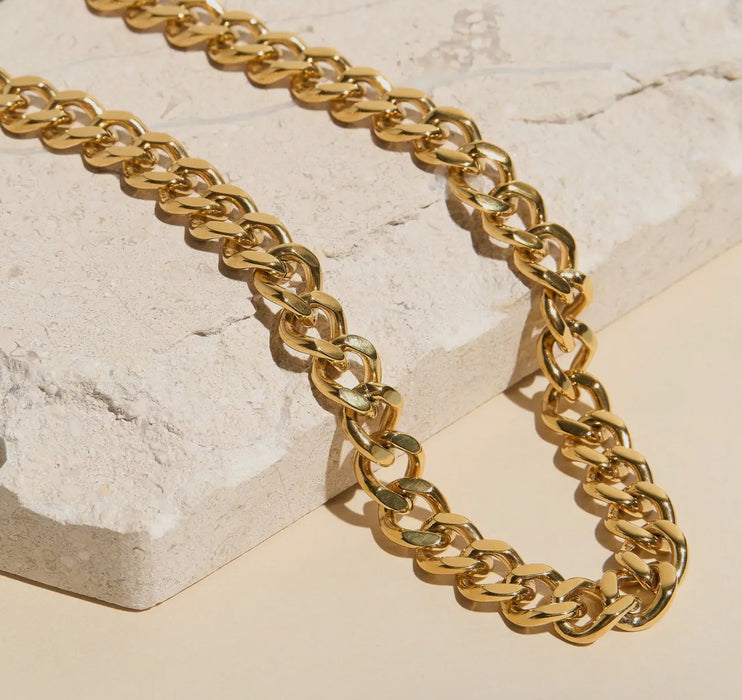 Waterproof Gold 16” Chunky Chain Necklace