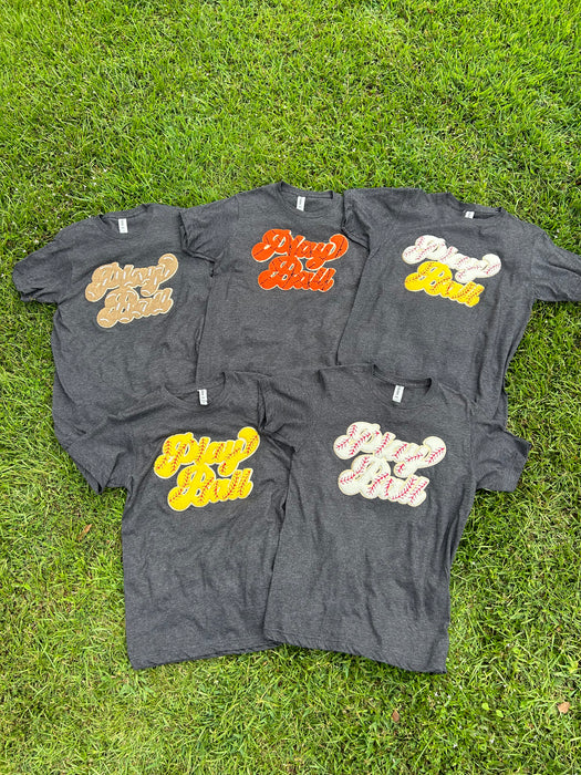 Play Ball Chenille Patch Tees