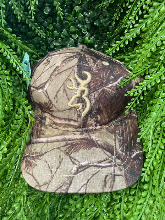 Brown Tree Camo With Deer Head Hat