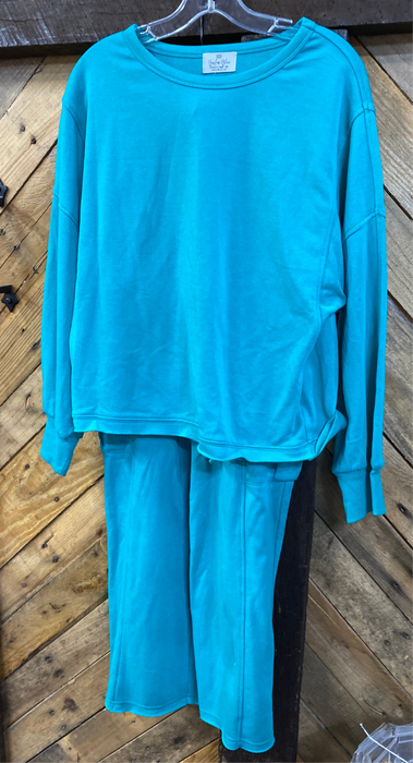 Turquoise Mineral Wash Pants Set