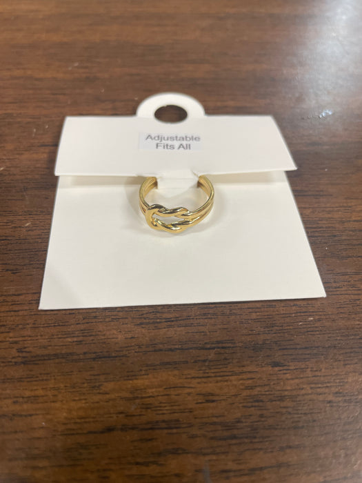 Gold Knotted Adjustable Ring