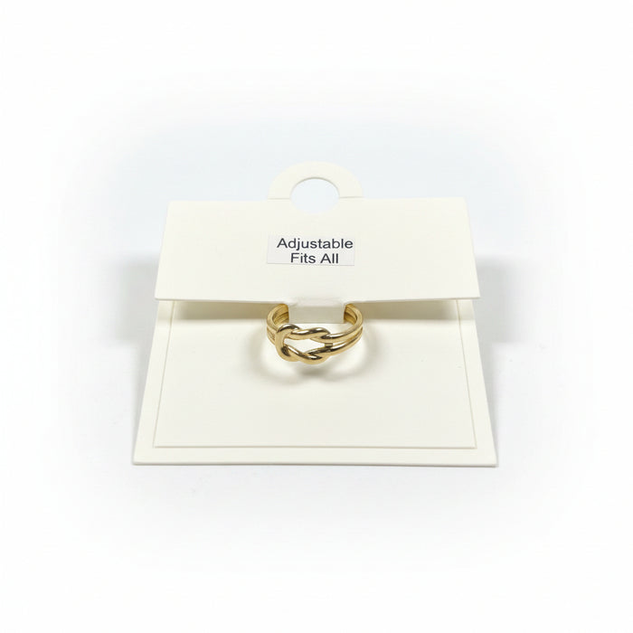 Gold Knotted Adjustable Ring
