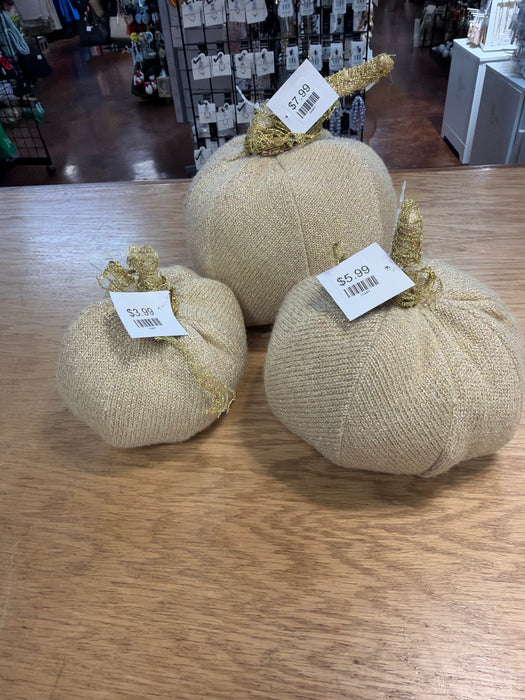 Handmade Sparkly Gold Pumpkins- Available in 3 Sizes!