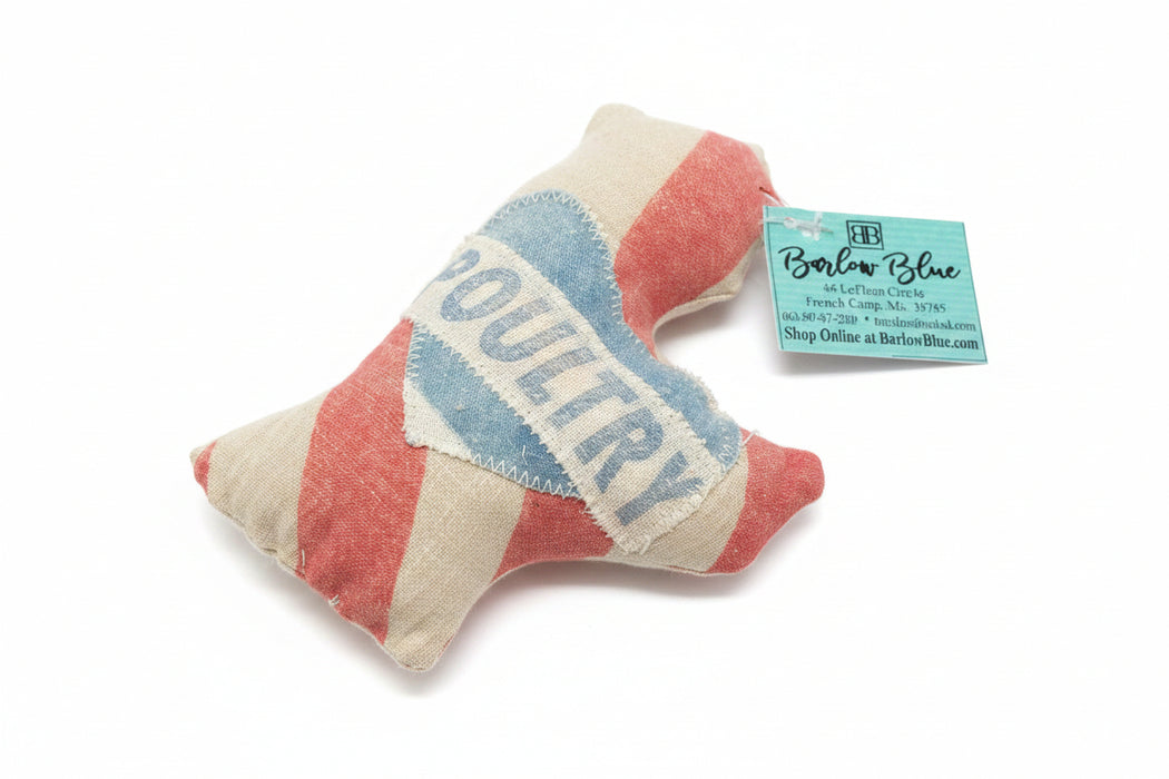 Miniature Hand Sewn Stuffed Chickens.  Made from Fun Fabric or Vintage Feed Sacks.