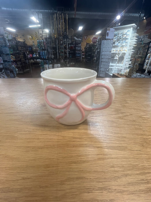 18oz Stoneware Mugs with Bow Handles- Available in 4 Styles!