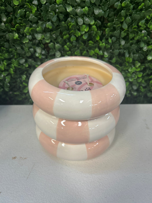Sweet Grace 25.5oz Pink & White Checkered Candle