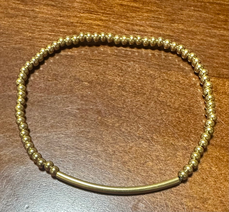 High Quality Gold Bead Bracelets.  Multiple Styles & Patterns.  Perfect for Stacking.