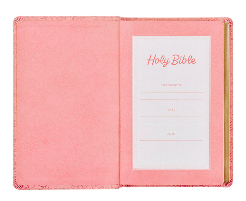 Blossom Pink Faux Leather Gift Edition King James Version Bible