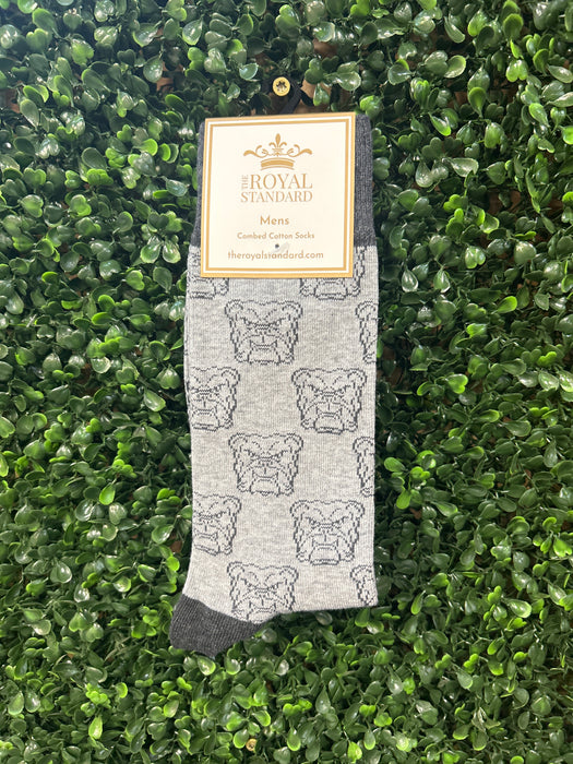 Men's Bulldog Face Socks- One Size Fits All