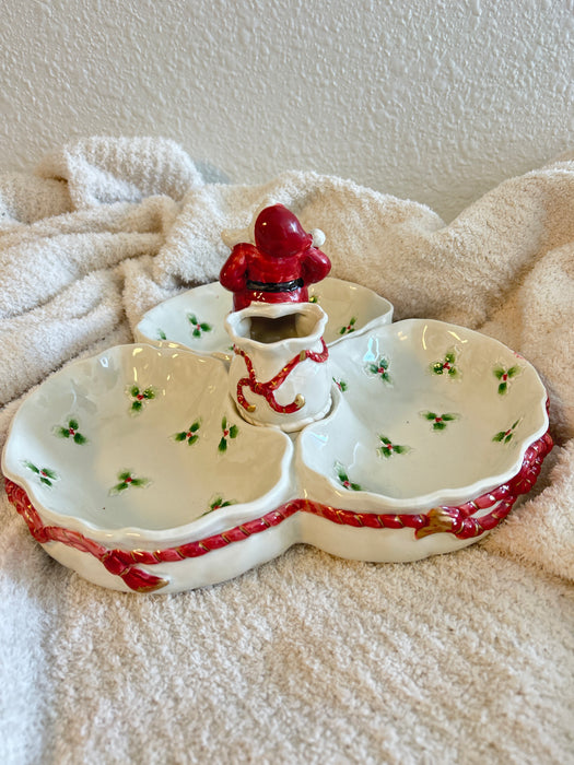 Vintage 1988 Fitz & Floyd Old World Santa Serving Tray