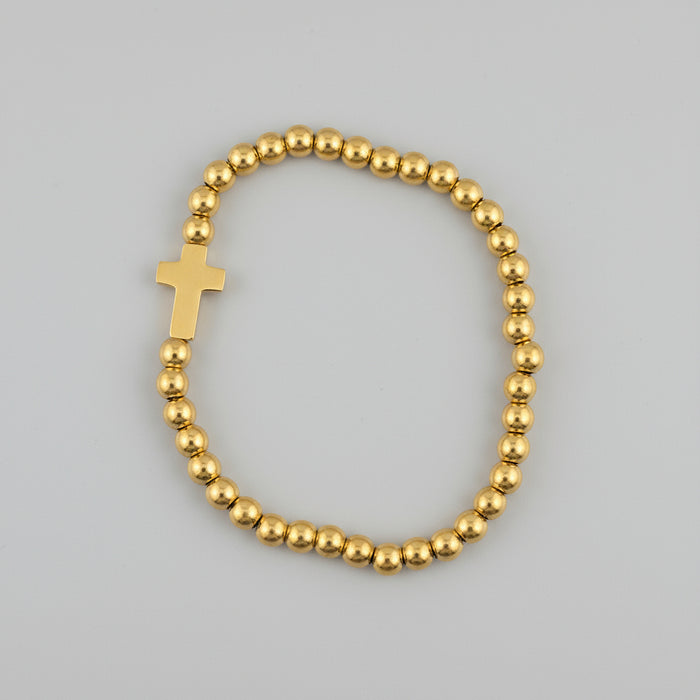 Beaded Bracelet w/ Cross Charm