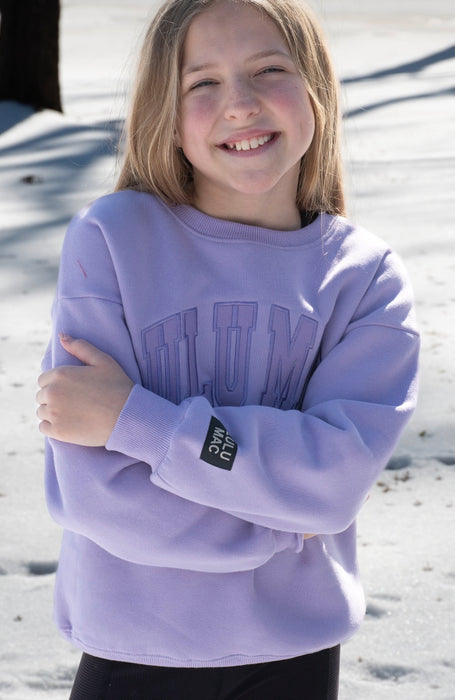 YOUTH Lulu Mac Sweatshirt Lavender with Lavender Embroidery