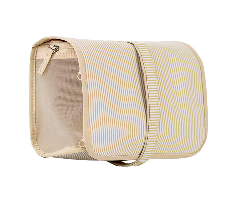 Pinstripe Travel Cosmetic Bag