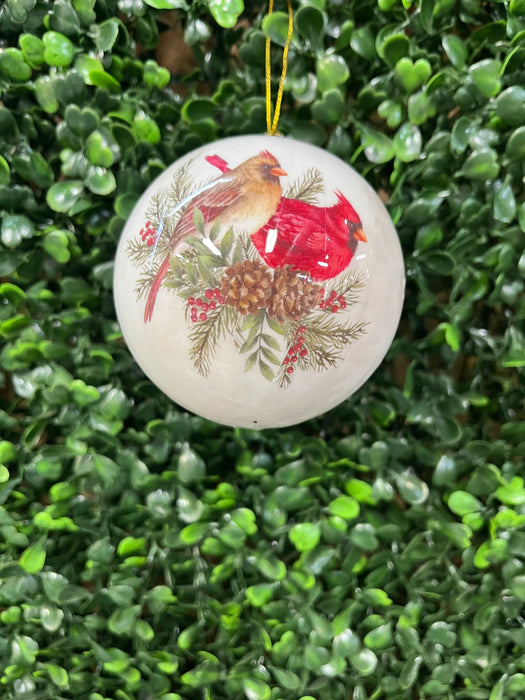 Round Christmas Cardinal Ornaments- 3 Styles!