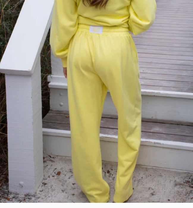 Adult Yellow Lulu Mac Terry Cloth Pants.  THESE PANTS ARE OVERSIZED.  I sized down one size.  30% OFF!